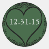 Hochzeitskleber Runder Aufkleber (Vorderseite)