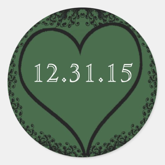 Hochzeitskleber Runder Aufkleber (Vorderseite)