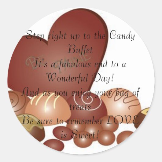 Hochzeitskleber Runder Aufkleber (Vorderseite)