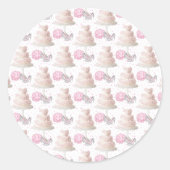 Hochzeitskleber Runder Aufkleber (Vorderseite)