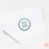 Hochzeitskleber Runder Aufkleber (Umschlag)