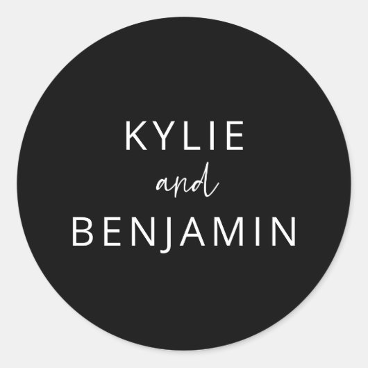 Hochzeitskleber Runder Aufkleber (Vorderseite)
