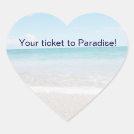 Hochzeitskleber zum Siegel Umschlag - Ozean Herz-Aufkleber