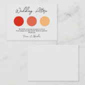 Hochzeitskleid 3 Farbpalette Begleitkarte (Vorne/Hinten)