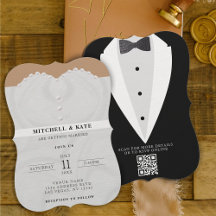 Hochzeitskleid Anzug & Bowtie QR-Code