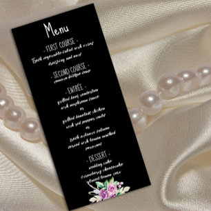 Hochzeitskleid Aquarell Rose elegantes Menü