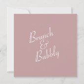 Hochzeitskleid Brautparty Brunch & Bubbly Einladung (Rückseite)