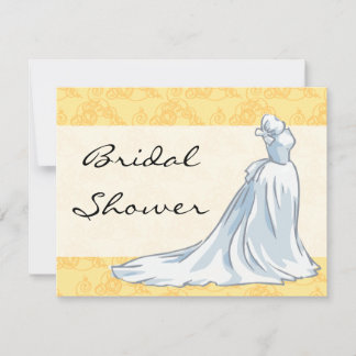 Hochzeitskleid - Brautparty Gelb Einladung