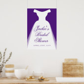 Hochzeitskleid-Brautparty Poster (Küche)