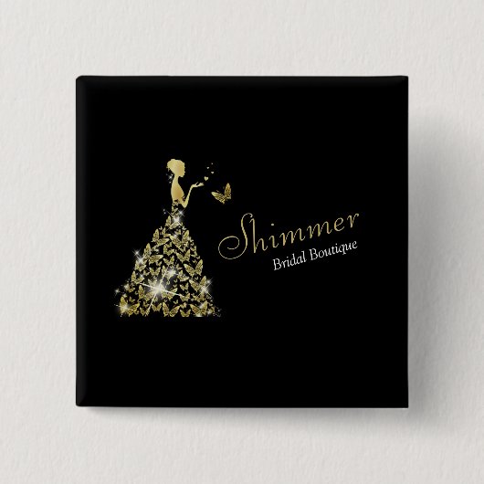 Hochzeitskleid Bridal Boutique Business Button (Vorderseite)