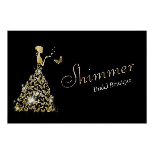 Hochzeitskleid Bridal Boutique Business Poster (Vorderseite)