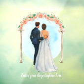 Hochzeitskleid Bridal Boutique Shop anpassen Fensteraufkleber (Blatt 3)