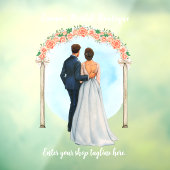 Hochzeitskleid Bridal Boutique Shop anpassen Fensteraufkleber (Blatt 3)