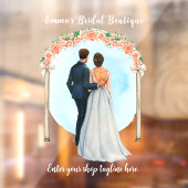 Hochzeitskleid Bridal Boutique Shop anpassen Fensteraufkleber (Blatt 2)