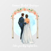 Hochzeitskleid Bridal Boutique Shop anpassen Fensteraufkleber (Blatt)