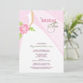 Hochzeitskleid Bridal Tea Einladung (Rosa) (Stehend Vorderseite)