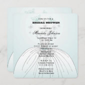 Hochzeitskleid Butterflies Brautparty Einladung (Vorne/Hinten)