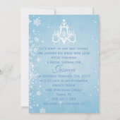 Hochzeitskleid Chandelier Braun Dusche Einladung (Rückseite)