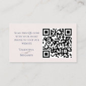 Hochzeitskleid-Code einfügen blaubeige QR Begleitkarte (Rückseite)