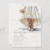 Hochzeitskleid Cowgirl Stiefel Junggeselinnen-Absc