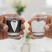 Hochzeitskleid Ehefrau Bride Mrs. Schnapsglas