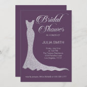 Hochzeitskleid Einladung (Vorne/Hinten)