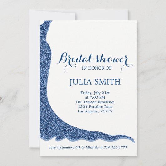 Hochzeitskleid Einladung (Vorderseite)