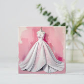 Hochzeitskleid Einladung (Stehend Vorderseite)