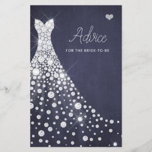 Hochzeitskleid elegante Brautparty-Tipp-Karte