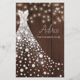 Hochzeitskleid elegante Brautparty-Tipp-Karte