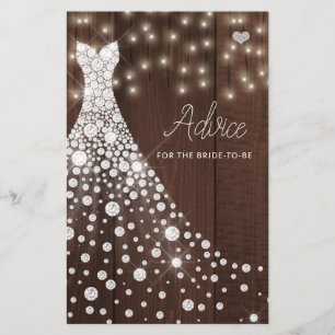 Hochzeitskleid elegante Brautparty-Tipp-Karte