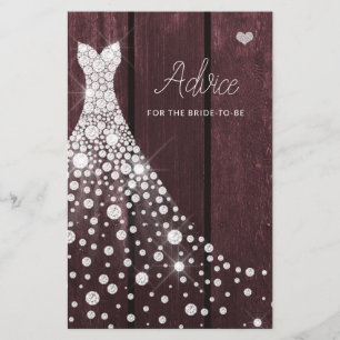 Hochzeitskleid elegante Brautparty-Tipp-Karte
