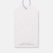 Hochzeitskleid Elegantes Brautparty Vielen Dank Geschenkanhänger (Rückseite)