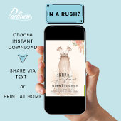 Hochzeitskleid Fall Blumengebirge Brautparty Einladung