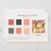 Hochzeitskleid | Farbpalette für Zitronen Einladung (Vorderseite)