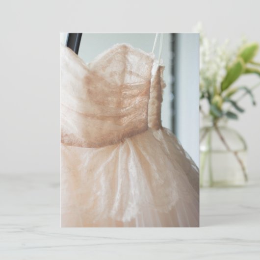 Hochzeitskleid für Brautparty oder Dankeschön-Kart Dankeskarte (Stehend Vorderseite)