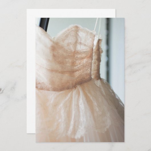 Hochzeitskleid für Brautparty oder Dankeschön-Kart Dankeskarte (Vorne/Hinten)