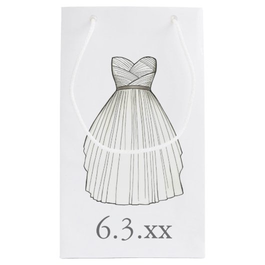 Hochzeitskleid Gown Bride Brautparty Datum Kleine Geschenktüte (Rückseite)