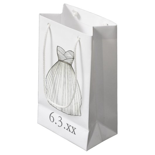 Hochzeitskleid Gown Bride Brautparty Datum Kleine Geschenktüte (Vorderseite Schrägansicht)