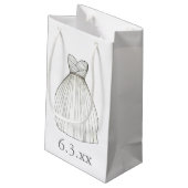 Hochzeitskleid Gown Bride Brautparty Datum Kleine Geschenktüte (Rückseite Schrägansicht)