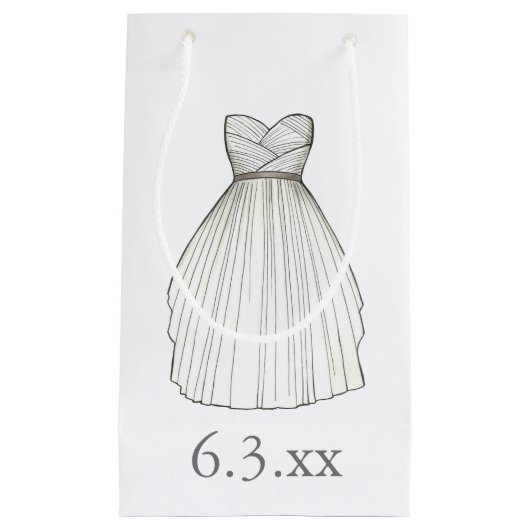 Hochzeitskleid Gown Bride Brautparty Datum Kleine Geschenktüte (Vorderseite)