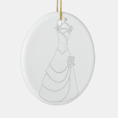 Hochzeitskleid Keramik Ornament (Rechts)