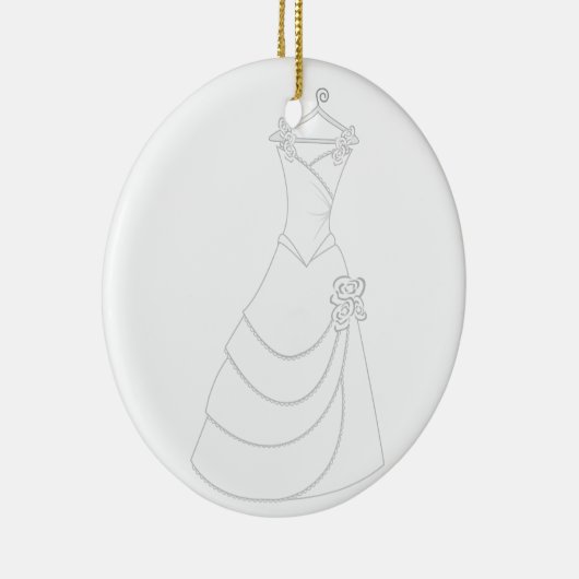 Hochzeitskleid Keramik Ornament (Rechts)