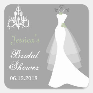 Hochzeitskleid, Kronleuchter Brautparty Sticker
