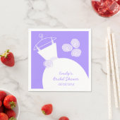 Hochzeitskleid Lila Brautparty 'Text' Serviette (Beispiel)
