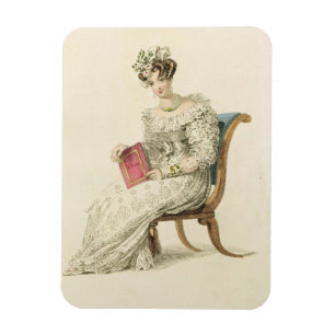 Hochzeitskleid, Modeplatte von Ackermanns Repo Magnet