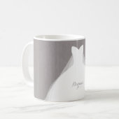 Hochzeitskleid Moderner Glamour Bridal Chic Gray Kaffeetasse (Vorderseite Links)