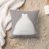 Hochzeitskleid Moderner Glamour Bridal Chic Gray Kissen (Decke)