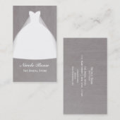 Hochzeitskleid Moderner Glamour Bridal Chic Visitenkarte (Vorne/Hinten)