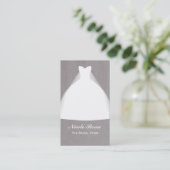 Hochzeitskleid Moderner Glamour Bridal Chic Visitenkarte (Stehend Vorderseite)